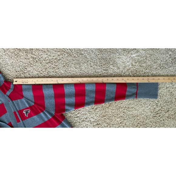 Atlanta Falcons Cutter And Buck Women’s Sz XL Red & Gray Cotton Hooded Sweater - Picture 6 of 16
